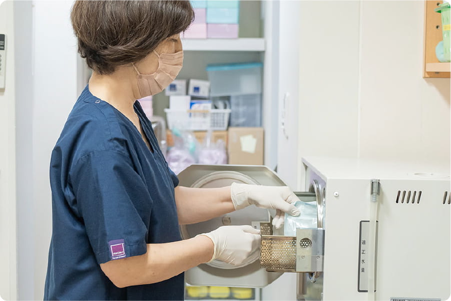 当院は徹底した減菌対策<br>安心して来院ください